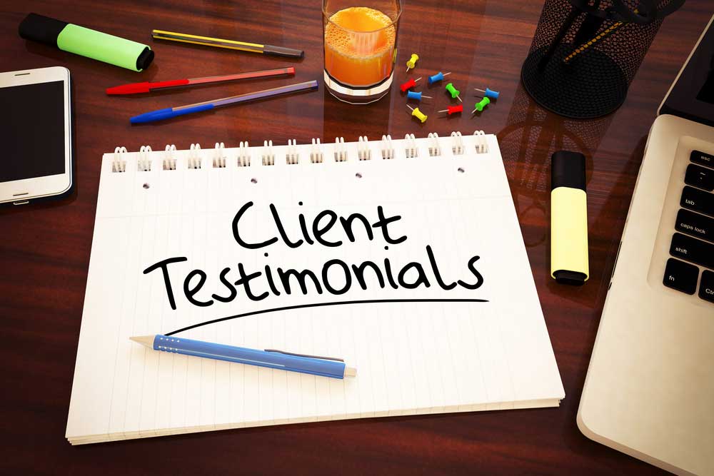 Customer testimonials